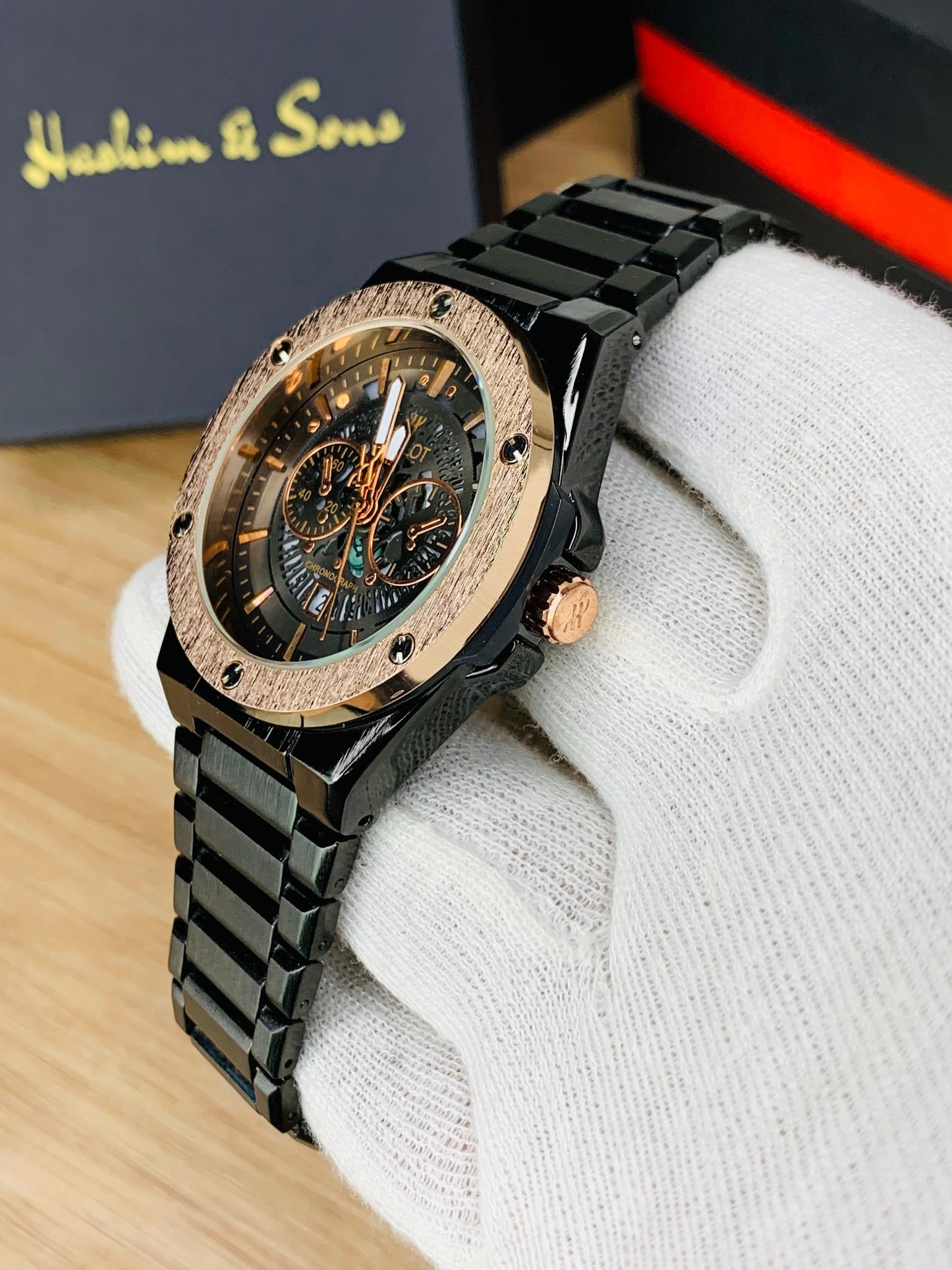 HB New | Date Adjustment | (Black Rose Gold)