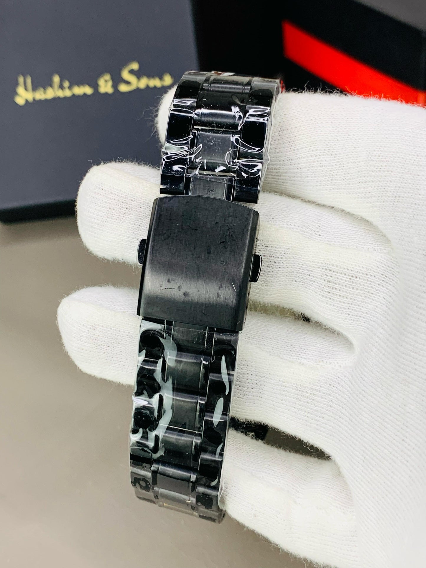 Tag Day & Date Chain Black