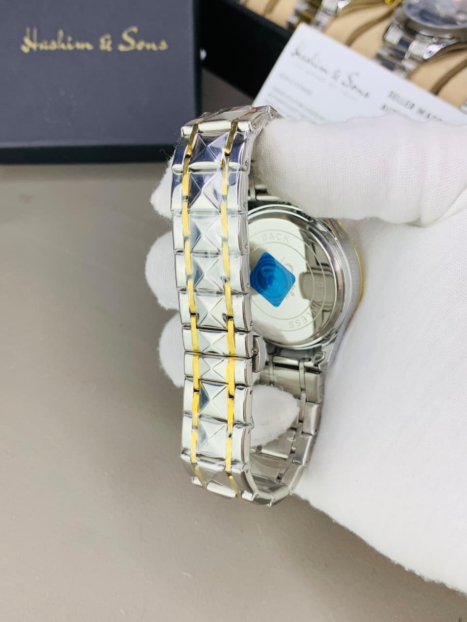 BW Ceramic Day & Date Watch (Two Tone Blue)