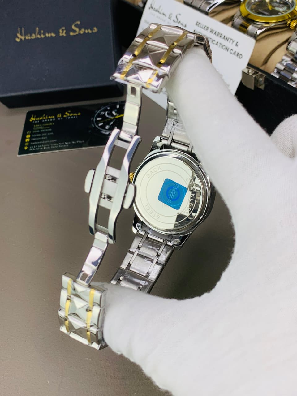 BW Ceramic Day & Date Watch (Two Tone Blue)