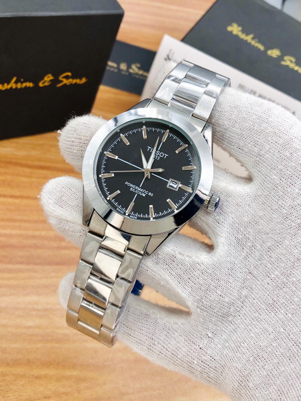 Smooth Movement Watch (Silver Black)
