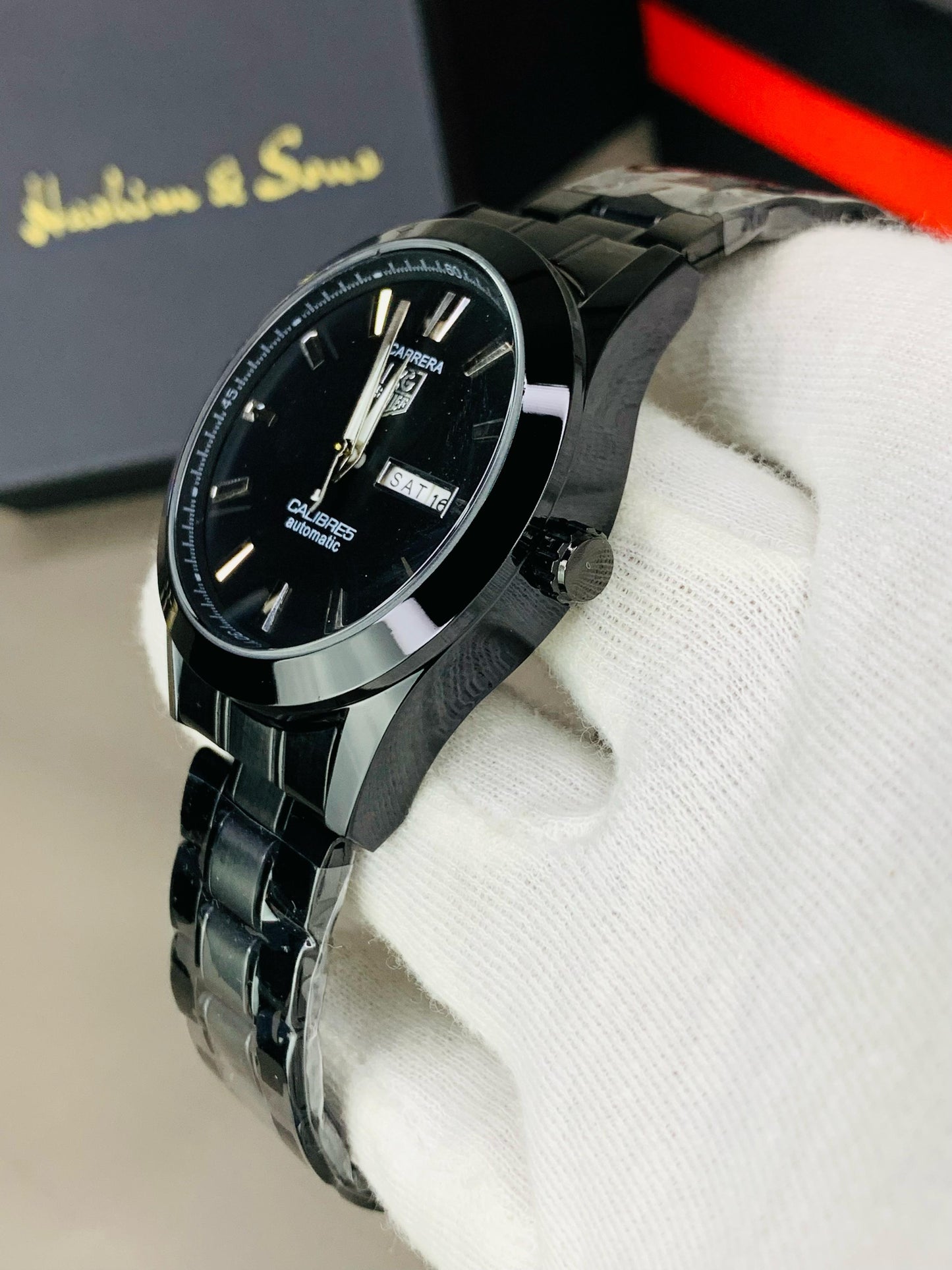 Tag Day & Date Chain Black