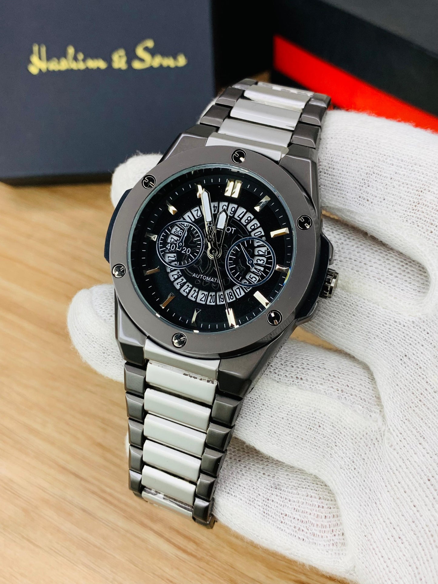 HB New | Date Adjustment | (Black Two Tone)