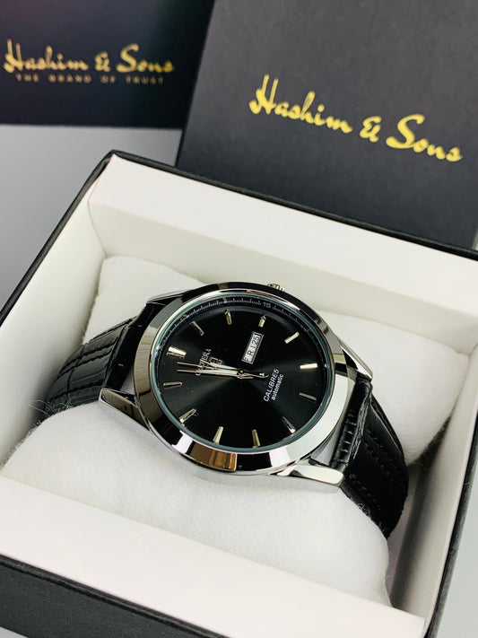 Tag Strap Black Quartz Movement Day-Date