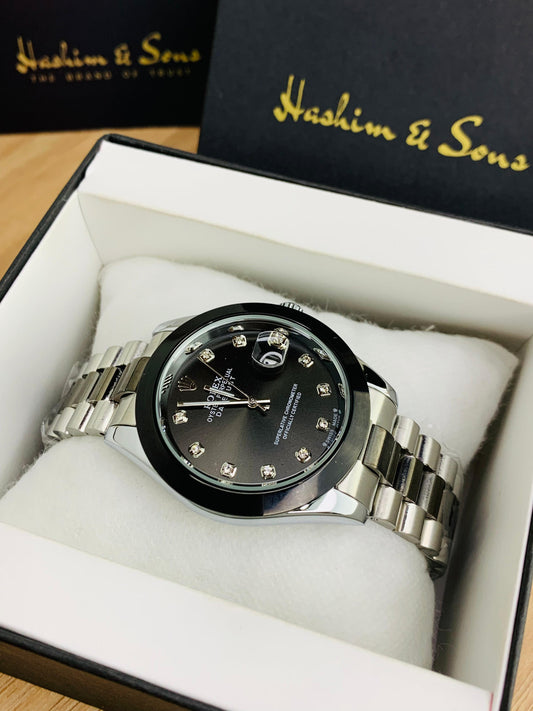 Branded Mens Black Stone Model (Black Two Tone)