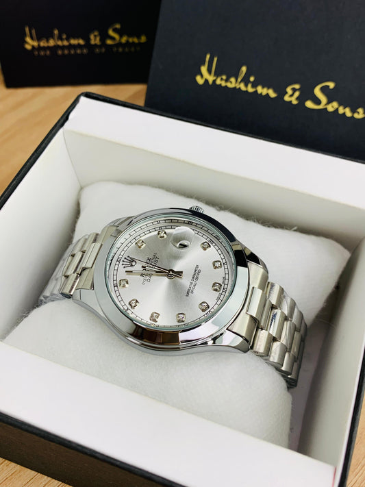 Branded Mens Stone Model (Silver)