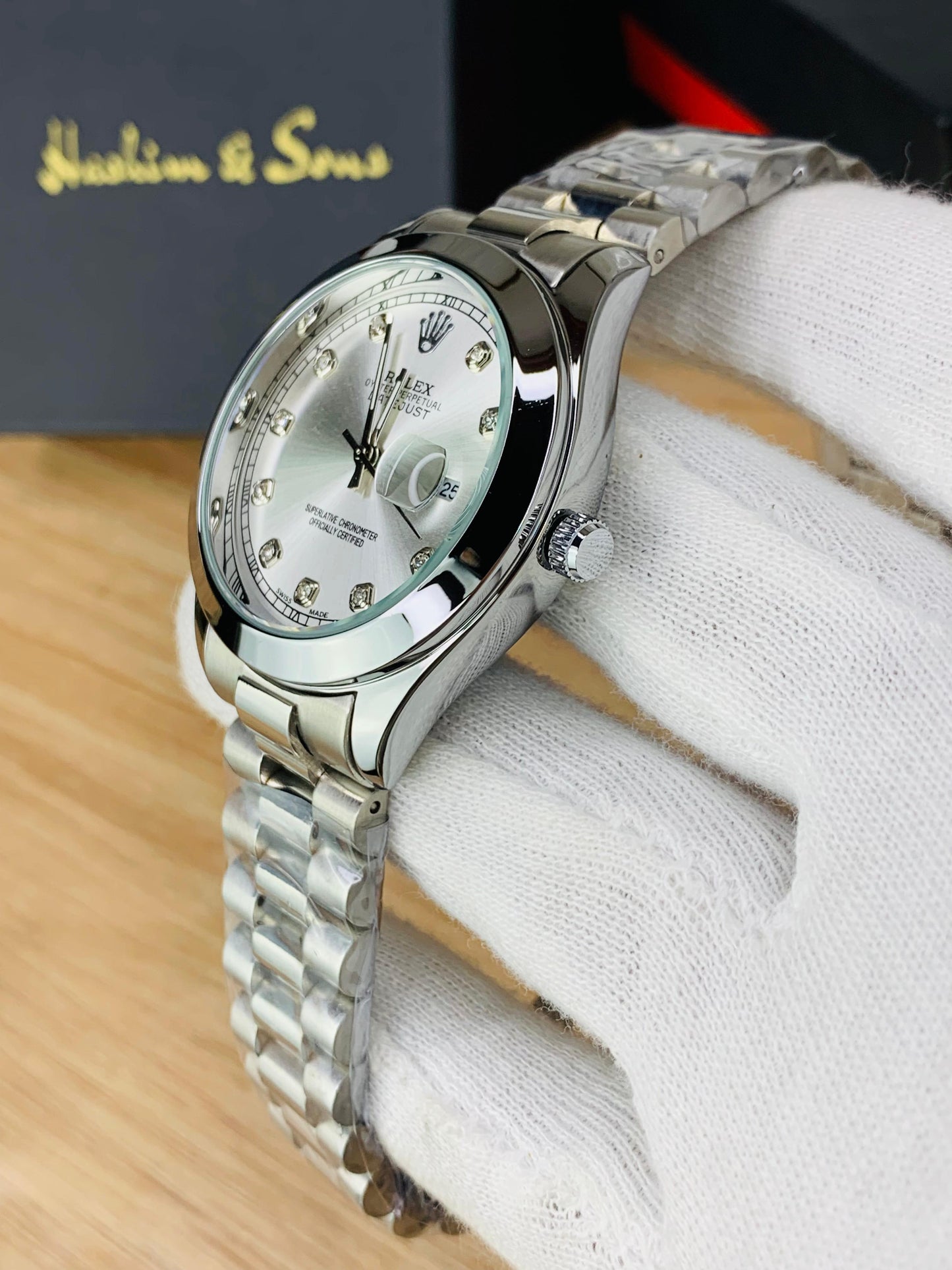 Branded Mens Stone Model (Silver)