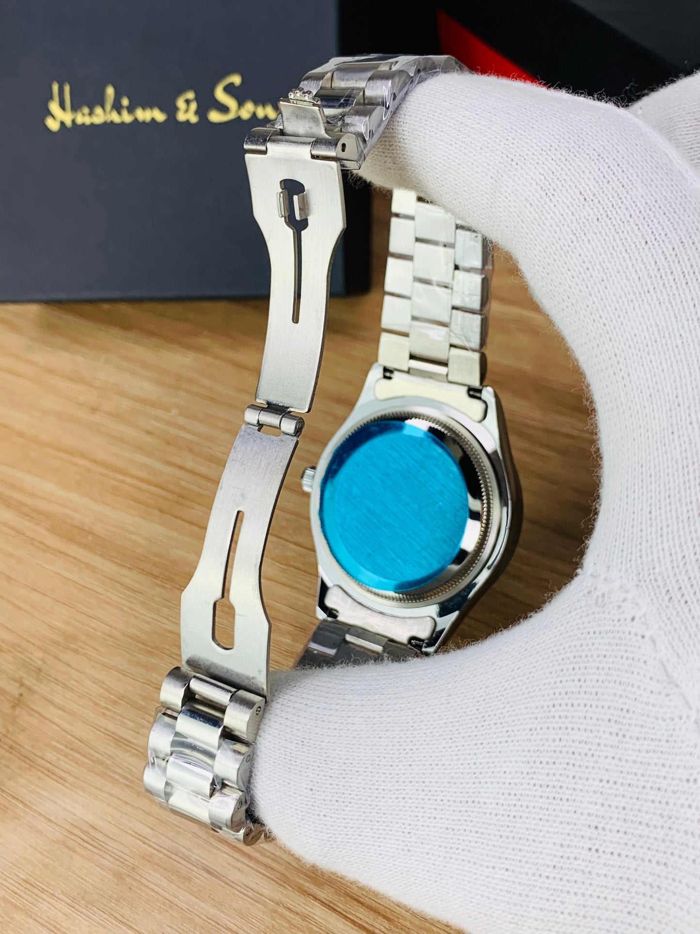 Branded Mens Stone Model (Silver Blue)