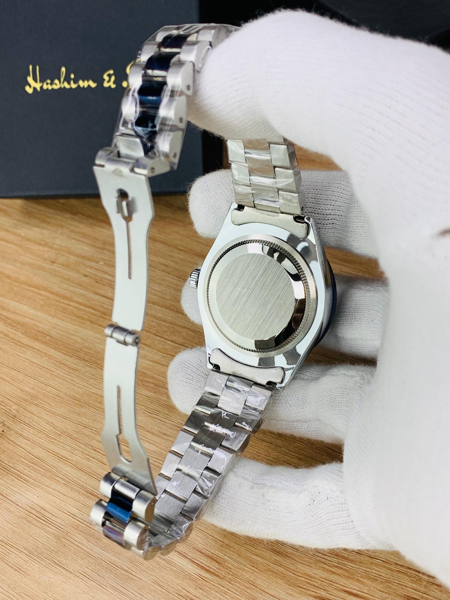 Branded Mens White Stone Model (Blue Two Tone)
