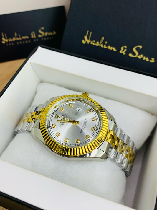 Kangoori Stone Watch (Two Tone White)