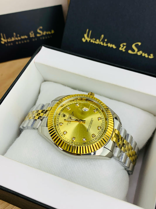 Kangoori Stone Watch (Two Tone Gold)