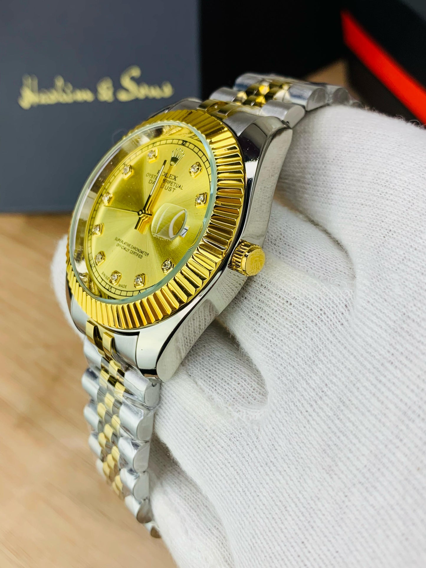 Kangoori Stone Watch (Two Tone Gold)