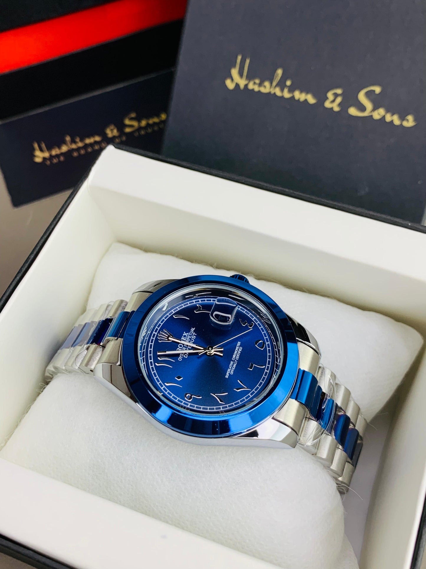 Arabic Dial Blue Two Tone