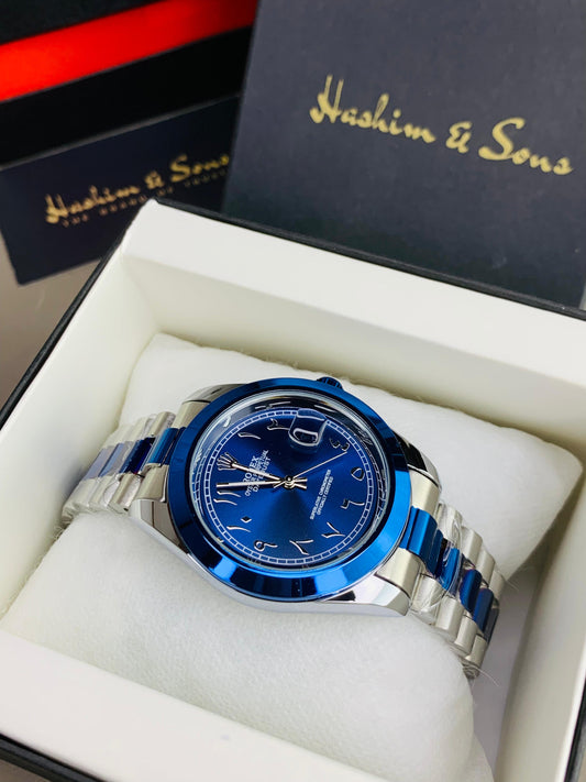 Arabic Dial Blue Two Tone