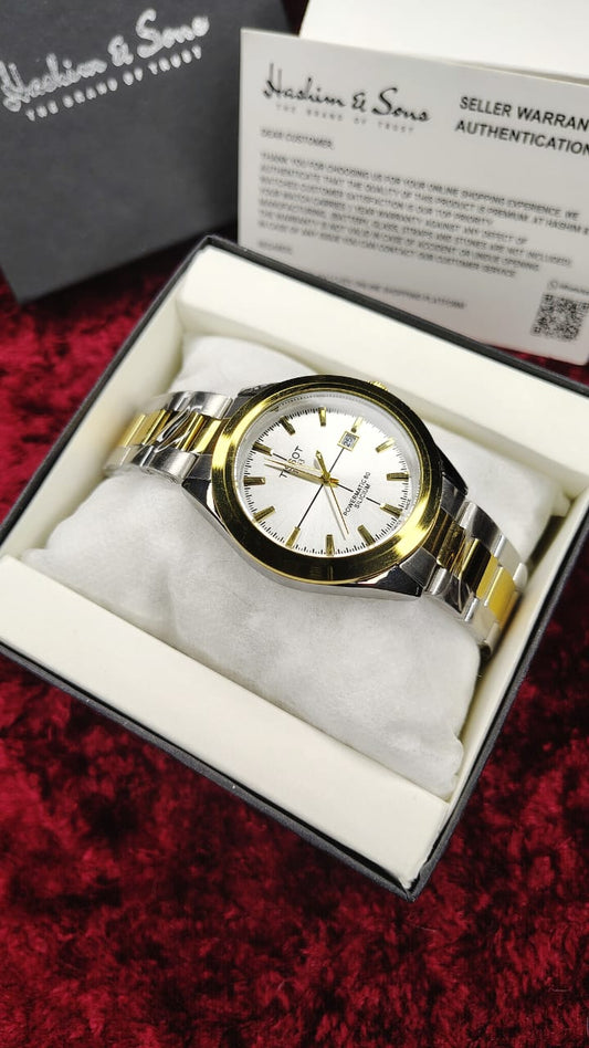 Gentlemen Watch Two Tone White