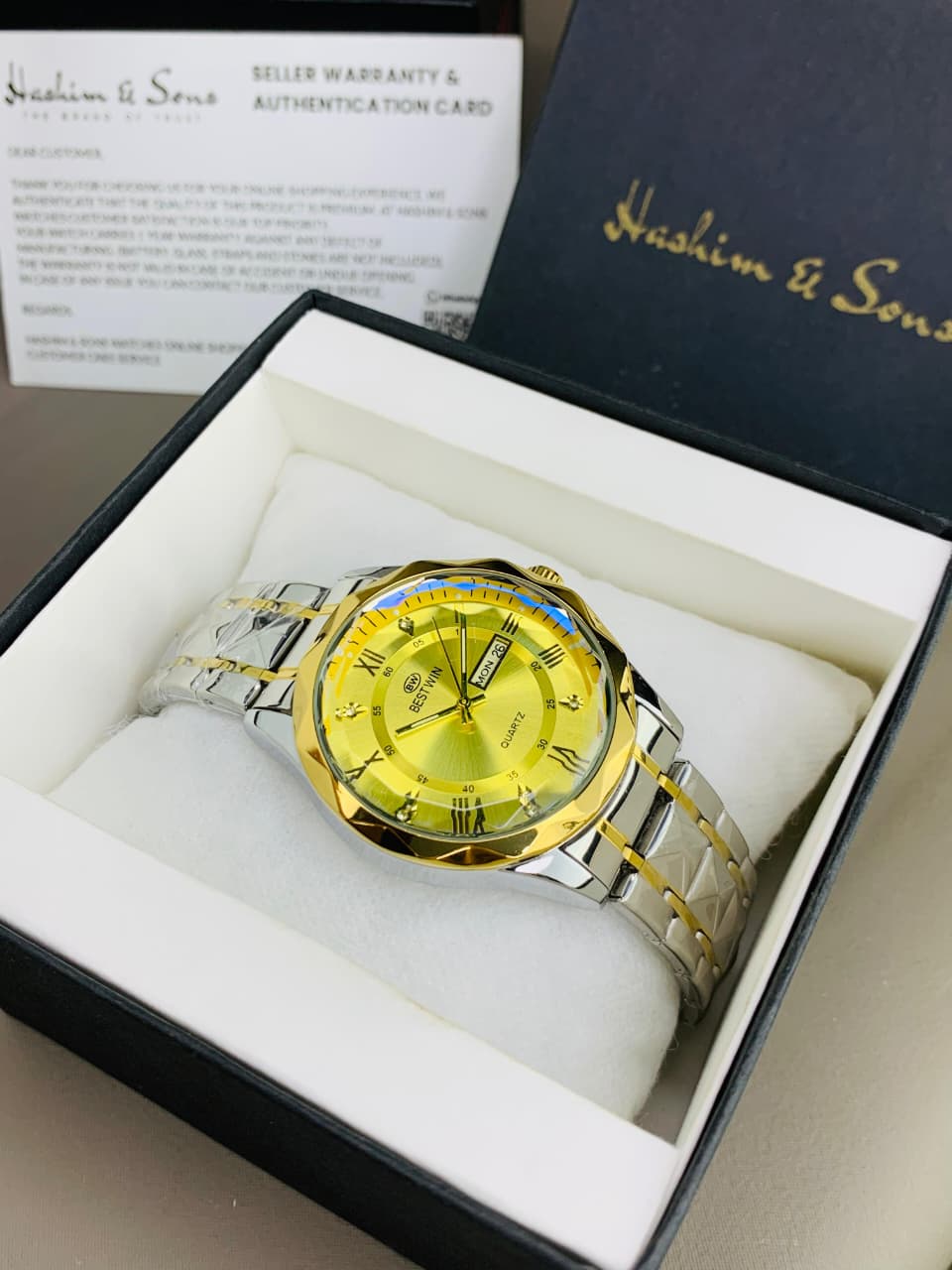 BW Ceramic Day & Date Watch (Two Tone Gold)