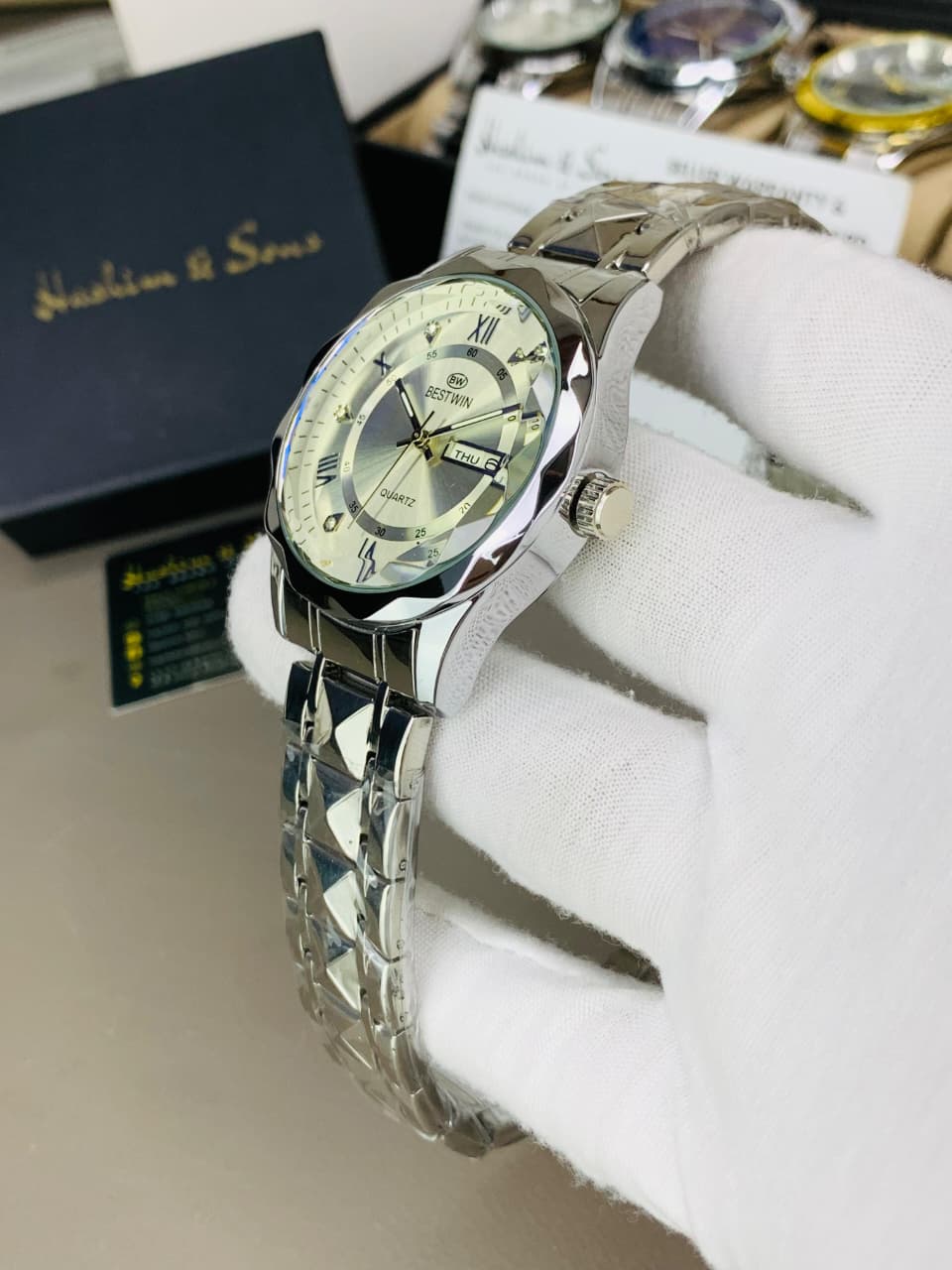 BW Ceramic Day & Date Watch (Silver)