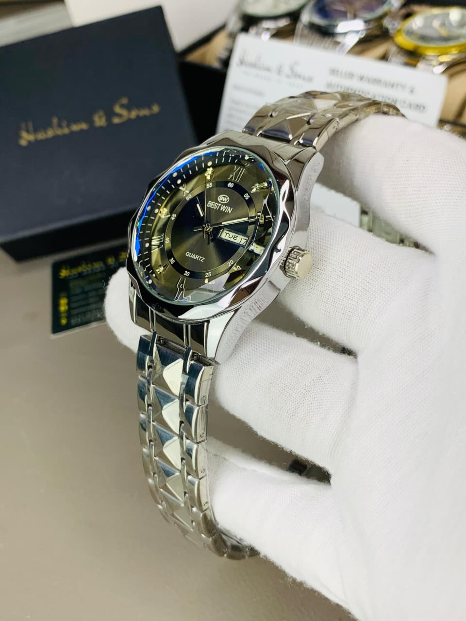 BW Ceramic Day & Date Watch (Silver Black)