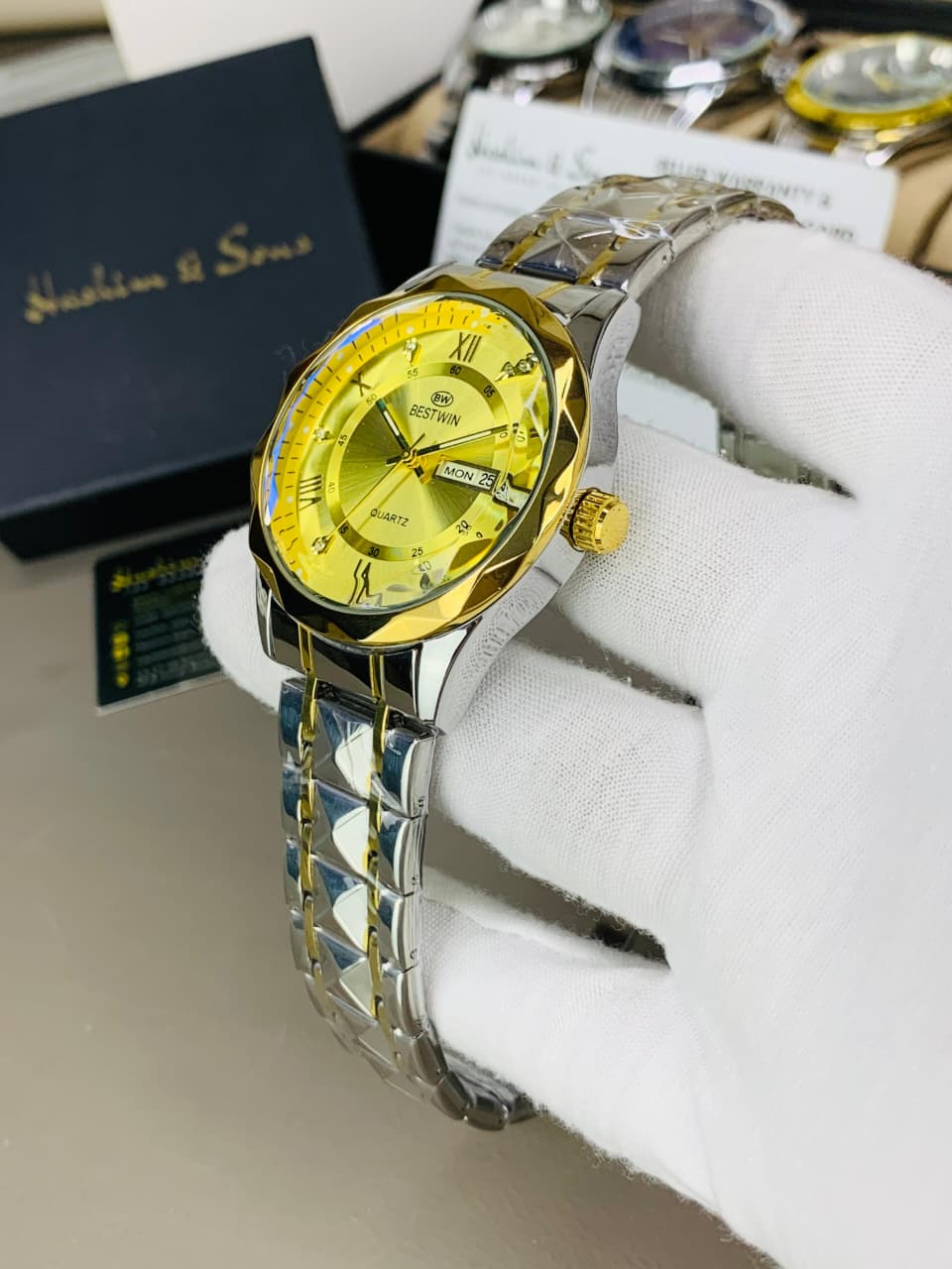BW Ceramic Day & Date Watch (Two Tone Gold)