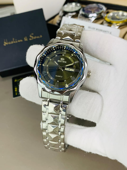 BW Ceramic Day & Date Watch (Silver Black)