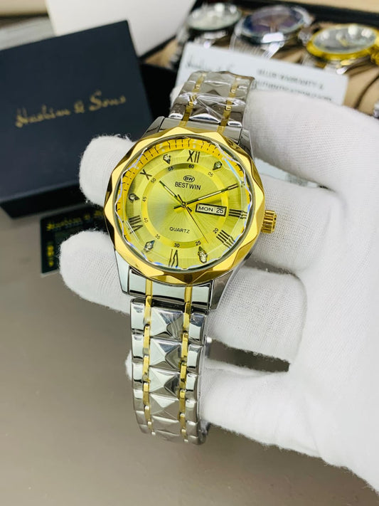 BW Ceramic Day & Date Watch (Two Tone Gold)