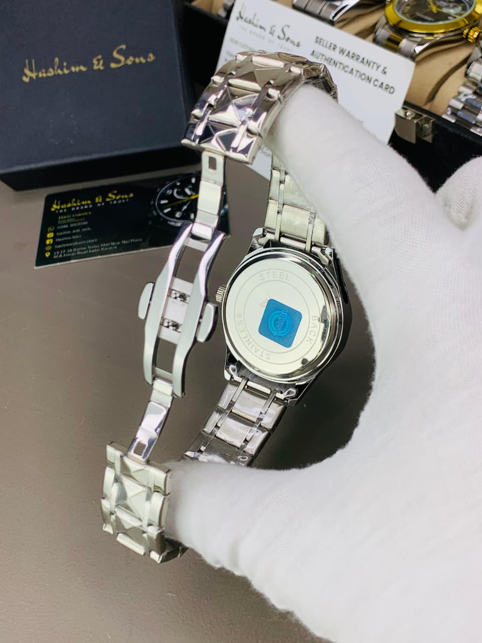 BW Ceramic Day & Date Watch (Silver Green)