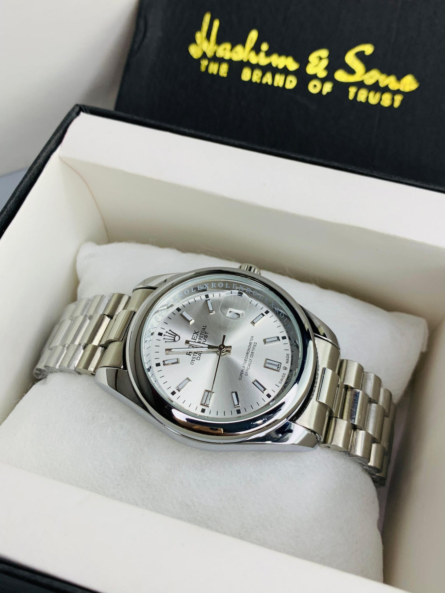 Oyster Model With Day & Date Adjustment ( Silver )