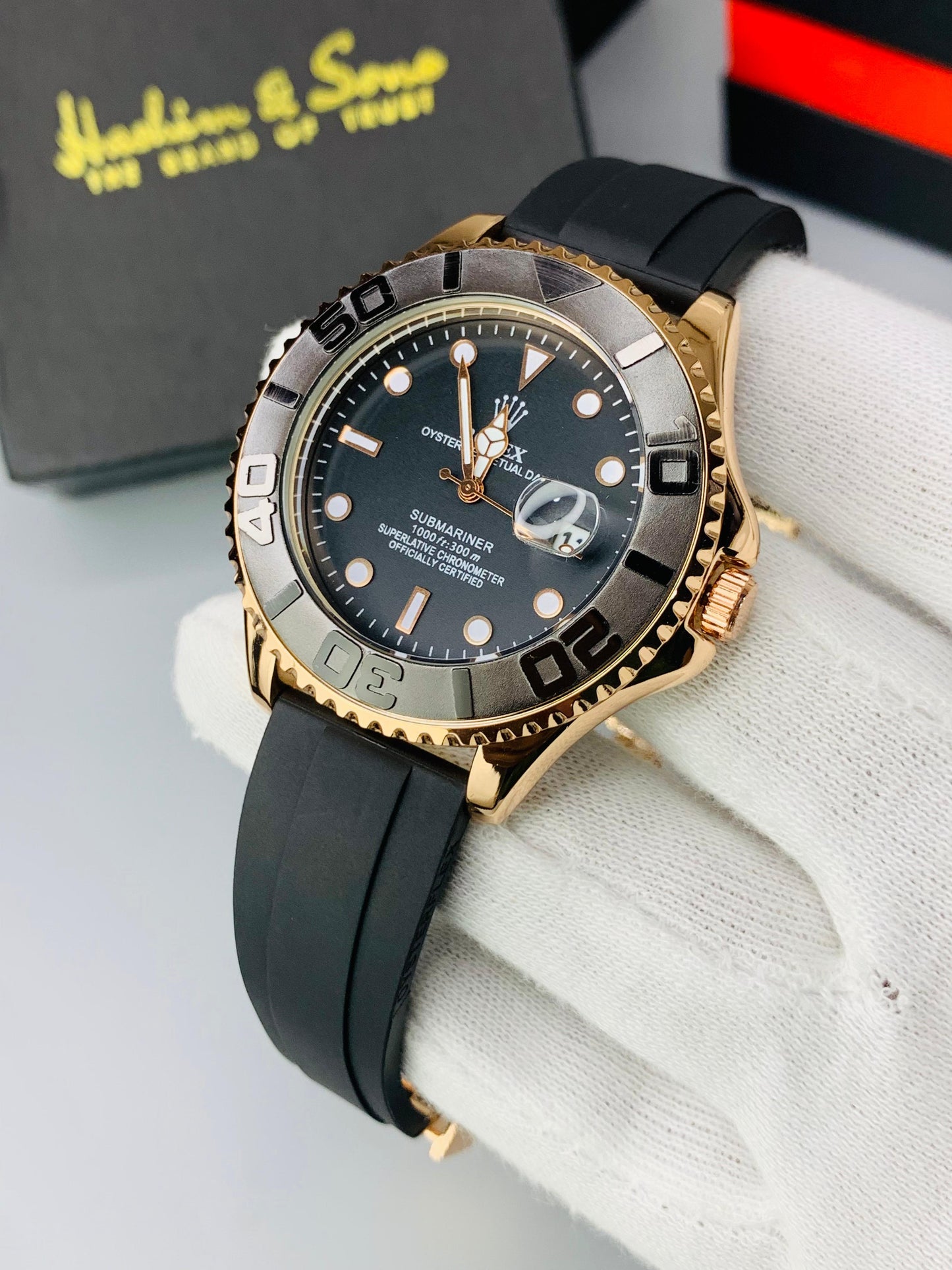 Rose Gold Men Watch