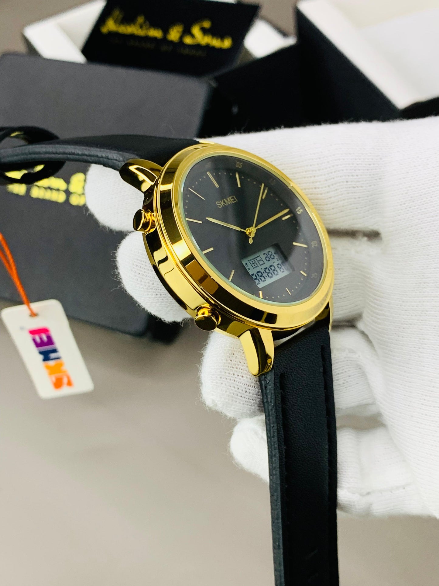 SKMEI DUAL TIME ORIGINAL WATCH (GOLDEN)