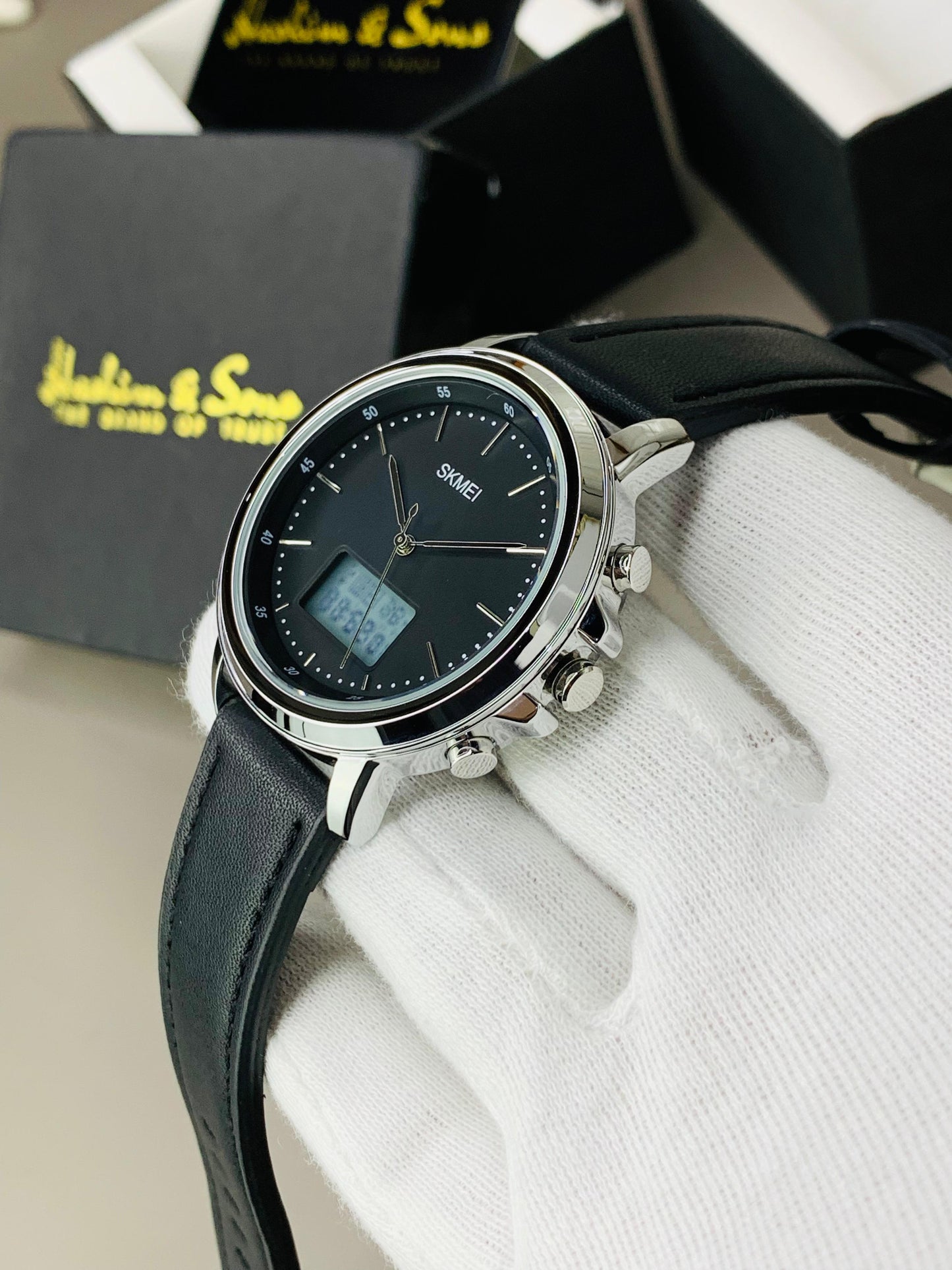SKMEI DUAL TIME ORIGINAL WATCH (SILVER)