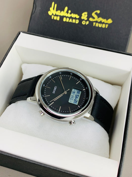 SKMEI DUAL TIME ORIGINAL WATCH (SILVER)