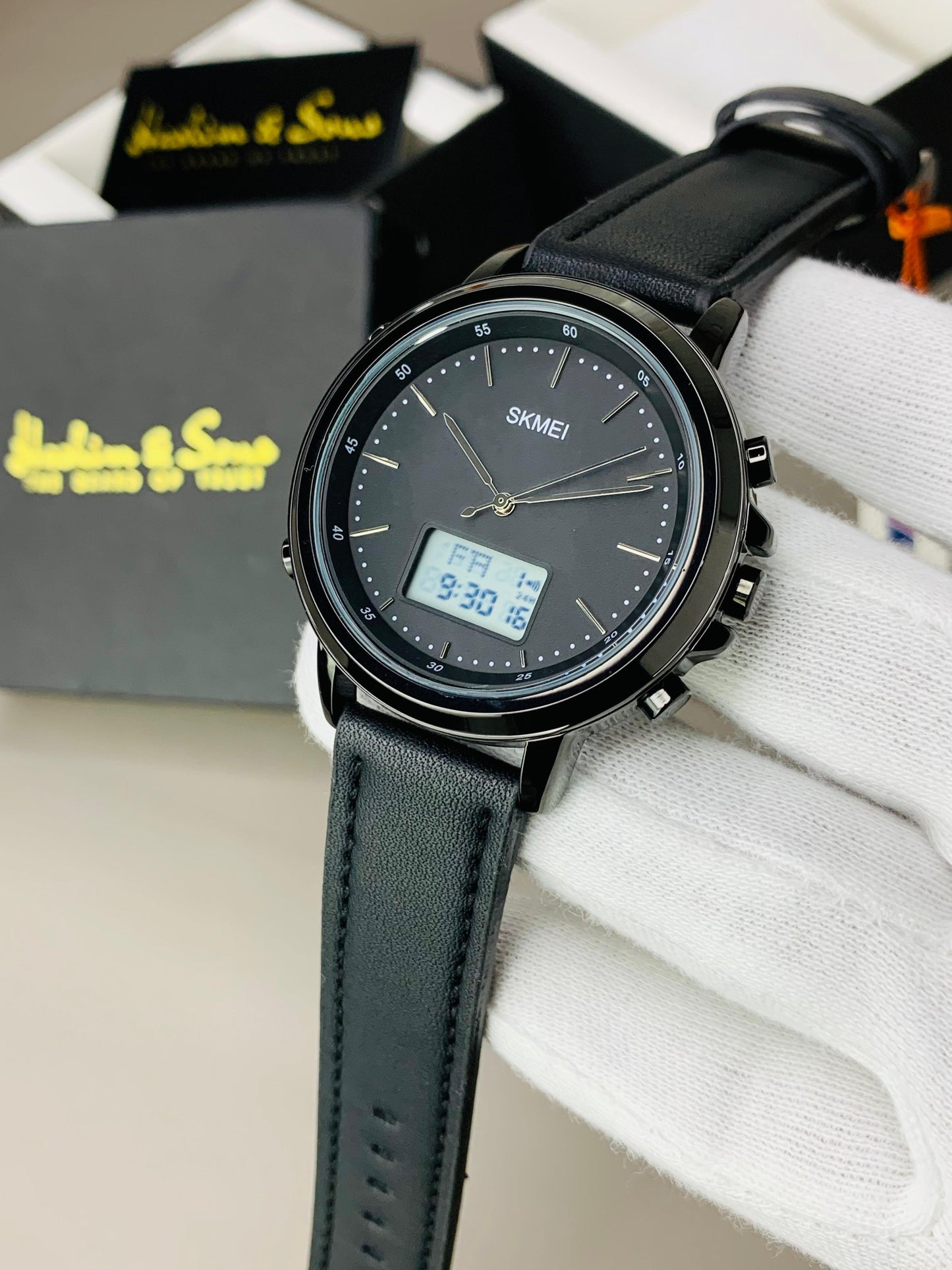 SKMEI DUAL TIME ORIGINAL WATCH (BLACK)