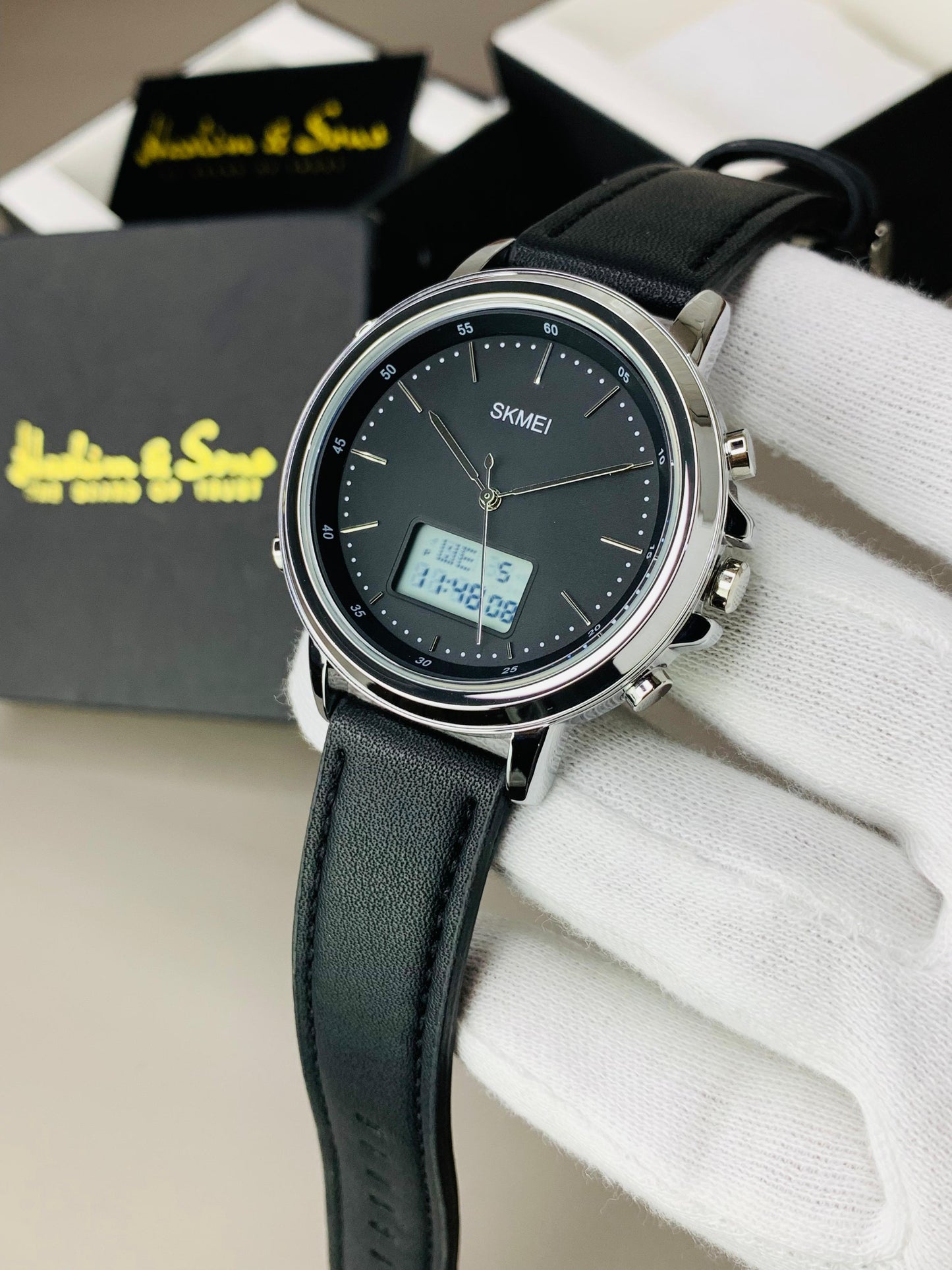 SKMEI DUAL TIME ORIGINAL WATCH (SILVER)