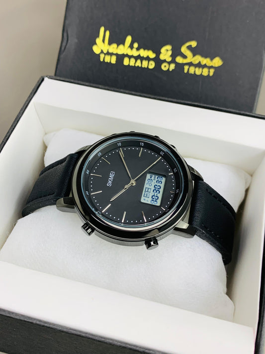 SKMEI DUAL TIME ORIGINAL WATCH (BLACK)
