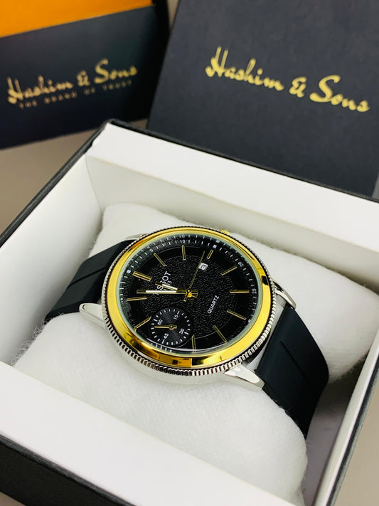 Magnetic Strap Watch With Date (Black)