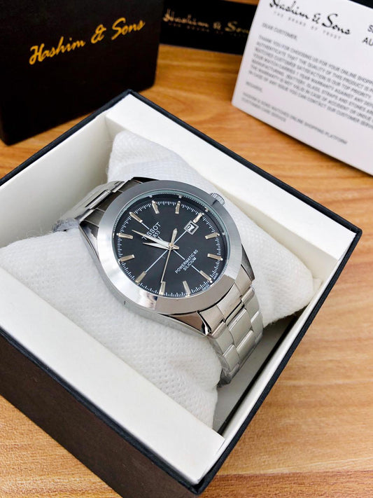 Smooth Movement Watch (Silver Black)